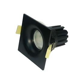 DM202707  Bruve S 15 Powered by Philips 15W 1350lm 3000K 24° Engine, 350mA,Matt Black,Fixed Recessed Square Spotlight,Inner Glass Cover,IP65.